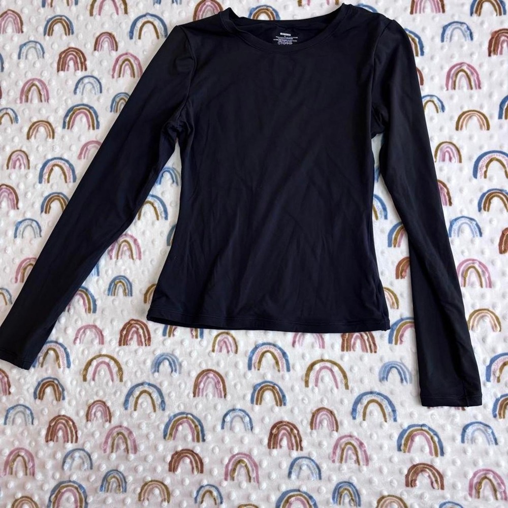 Suuksess Womens Black Long Sleeve Activewear Top Polyamide Elastane Crew Neck S